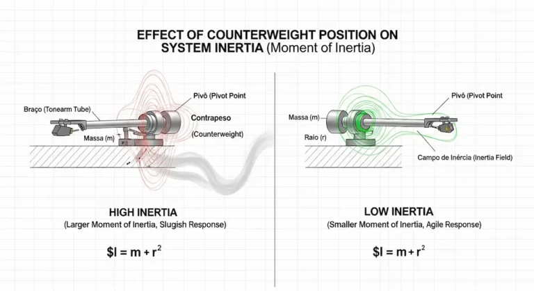 Counterweight position and its effect on system inertia