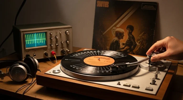 Using test records to verify turntable calibration